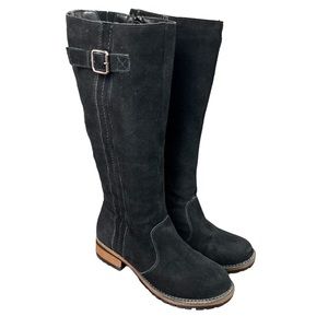 Merona Hunter Black Kamischel Suede Lug Leather Mushroom Winter Boots Size 7